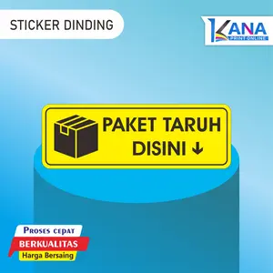 Paket Sticker Paket Taruh Disini | stiker Sign Rambu | Murah Grosir isi 4 pcs