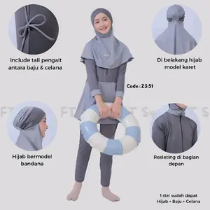 Baju renan anak perempuan muslimah /pakaian renang anak muslim hijab / baju renang anak cewek