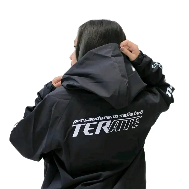 Jaket Cougle PSHT Terbaru dengan Resleting - Distro, Full Print, Free Stiker, Size M-L-XL-XXL - Parasut Wanita Waterproof Oversize Casual Hitam Panjang Nyaman Tebal Bomber 1