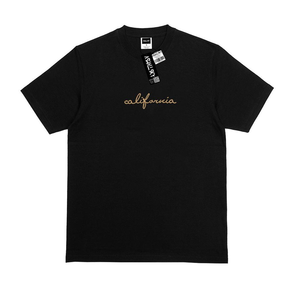 Ashall.sky Kaos Distro Pria Lengan Pendek HITAM CALIFORNIA Baju Oblong Pria Bahan Katun Atasan Tshirt | Kaos Pria Dsitro Simple Polos Motif Digital