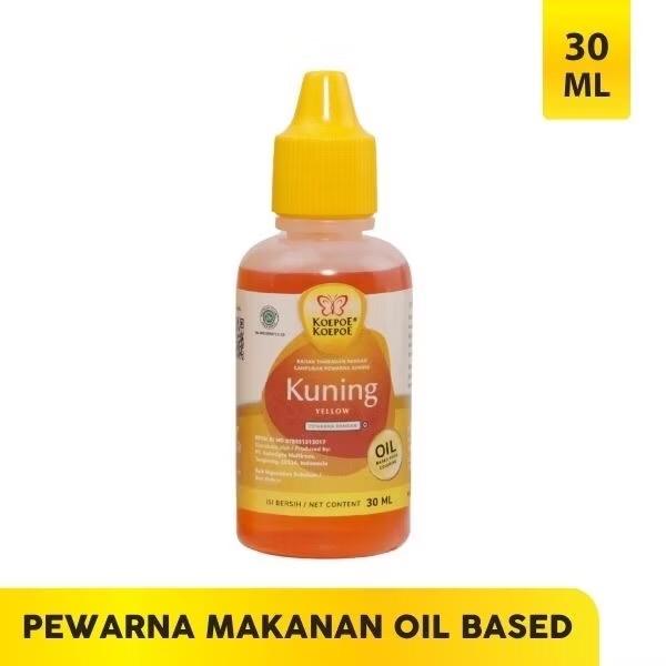 ￼Koepoe Koepoe Pewarna Kuning 30ml Oil Based Yellow Pewarna Makanan Berbasis Minyak 0