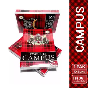 Buku Tulis Campus 50 Lembar Bintang Obor (10pc) / 1 Pack Buku Tulis CAMPUS Panjang 36 Lembar Isi 10 Pcs