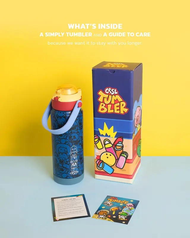 CRSL Siply Tumbler I Botol Tempat minum I 2in1 Tumbler I Tumblr Travel Bottle Stainless 750ml 24oz | Water Bottle 6