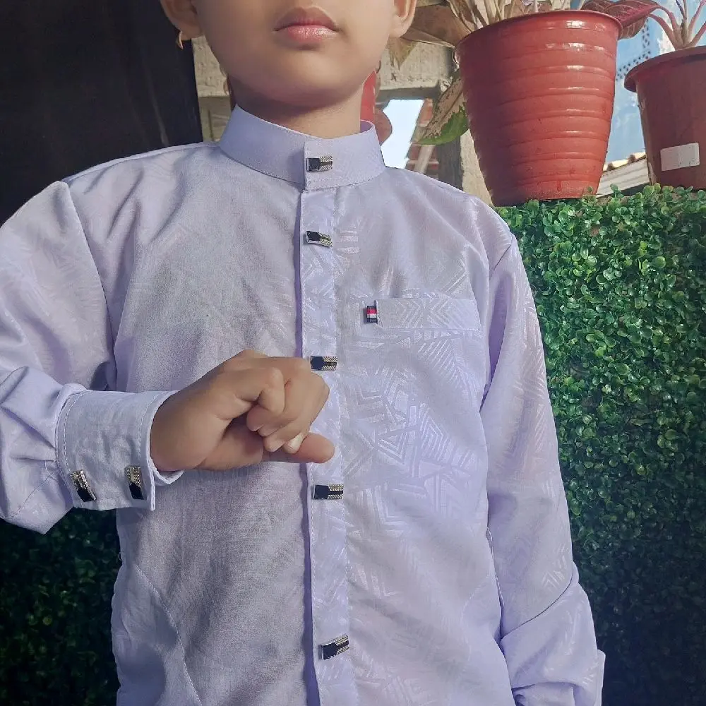 Kemko  Baju sultan Anak Laki-Laki Slimfit Katun  Muslim Kancing Terbaru 2024 - Panjang  Koko