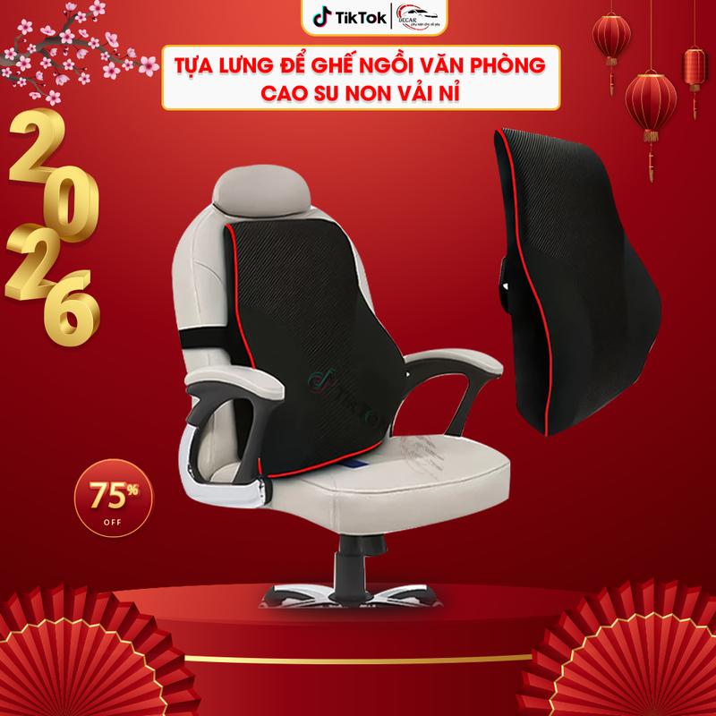  Gối tựa lưng đệm lót ghế văn phòng cao su non thiết kế công thái học chống đau mỏi lưng ngồi làm việc cao su non vải nỉ cao cấp 