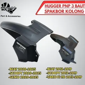 RhinoGo- hugger spakbor kolong 3 baut beat /scoopy/genio 2012-2025 pnp pemasangan tebal penahan percikan air dan lumpur