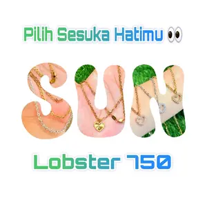 (Lobster 750) Spesial Kalung titanium Bunga kusus Live UKURAN SEDANG