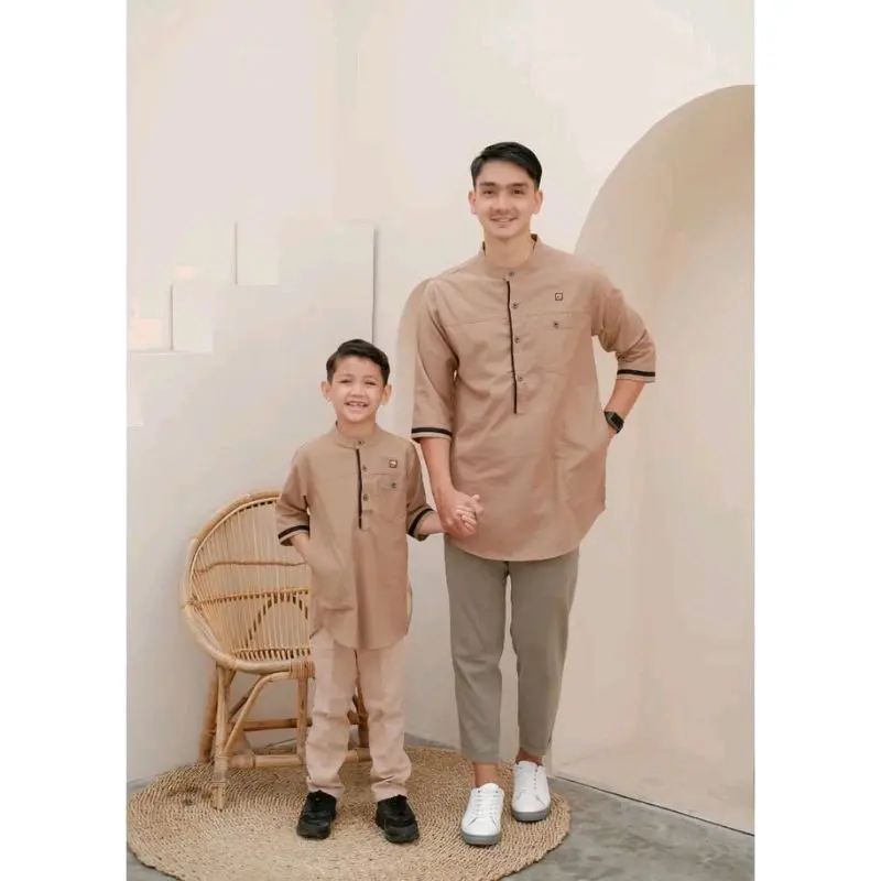koko kurta couple ayah dan anak burgundy modern 3
