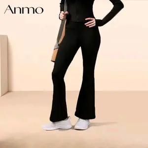 ANMO-celana kasual yoga/celana boot cut wanita/ kulot legging cutbray/celana lebar