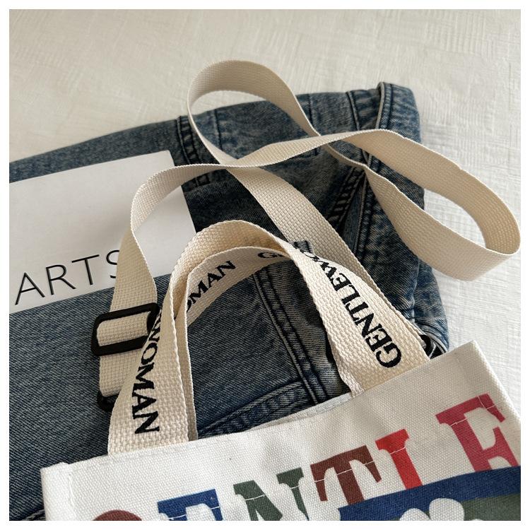 Product Introduction of Canvas bag 2024 new underarm support student class commuting bag versatile shoulder bag handbag 11