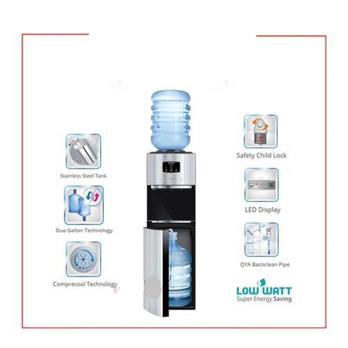 Gambar Sanken HWD-Z975S-BK Dispenser air Galon Atas & Bawah 9dual galon) Stainless Piano black HWDZ975SBK dari Indah Home Shop Kota Administrasi Jakarta Selatan Tokopedia