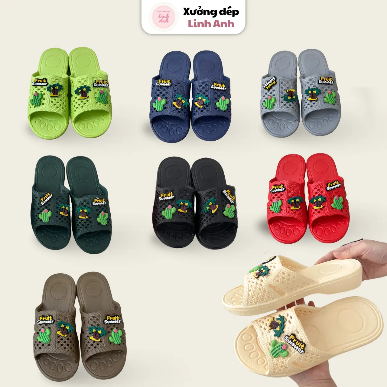LA070 - [TĂNG 1 SIZE] Dép tổ ong nhiều màu nam nữ kèm sticker dép đi trong nhà đi chơi dép chống trơn trượt chống nước siêu nhẹ cao cấp