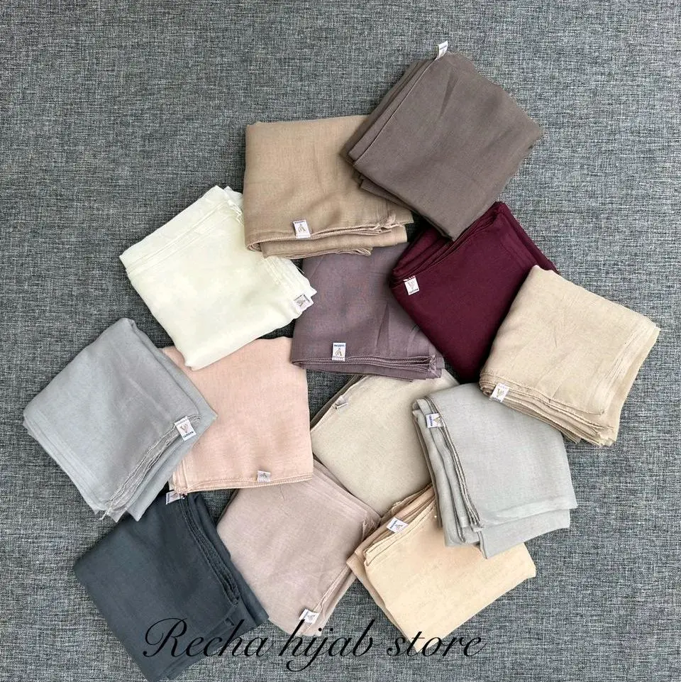Hijab segi empat paris jadul | VARISHA | hijab paling nyaman bahan Katun paris Lembut