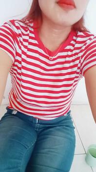 Product Review of kaos stretch leher kru bergaris merah from R**a 0