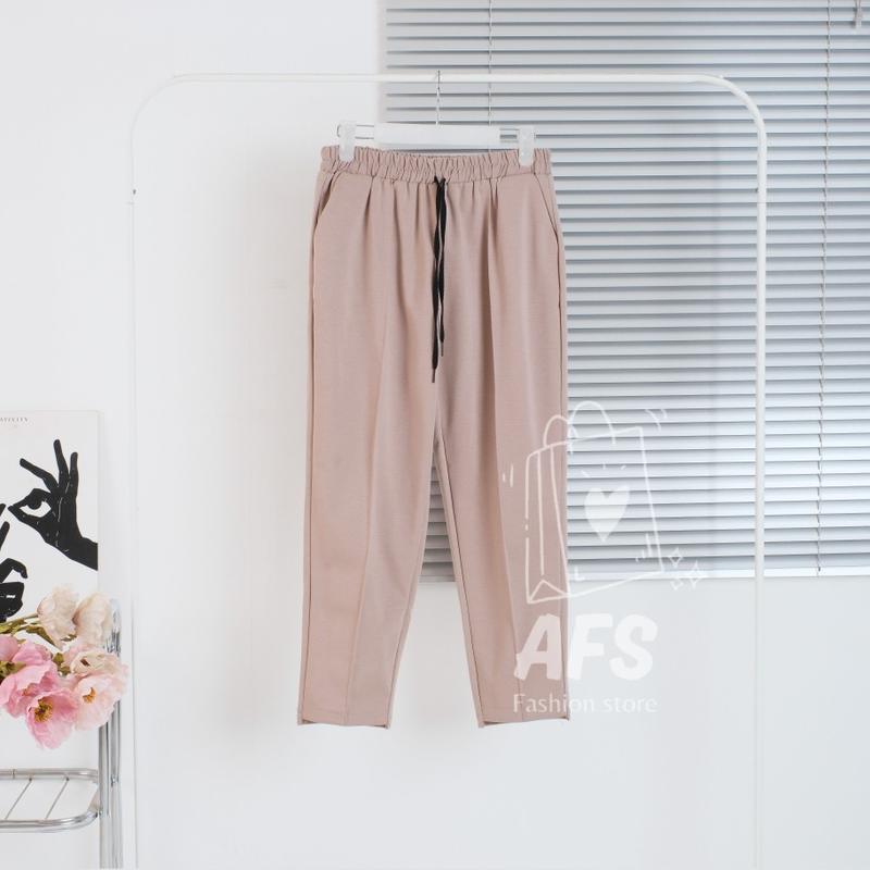 Product Introduction of Baggy Pants Oro Wanita Bahan Katun Paraguay Lembut Nyaman Panjang Melar Casual kulot stripe Celana wanita ootd  celana Kain 9