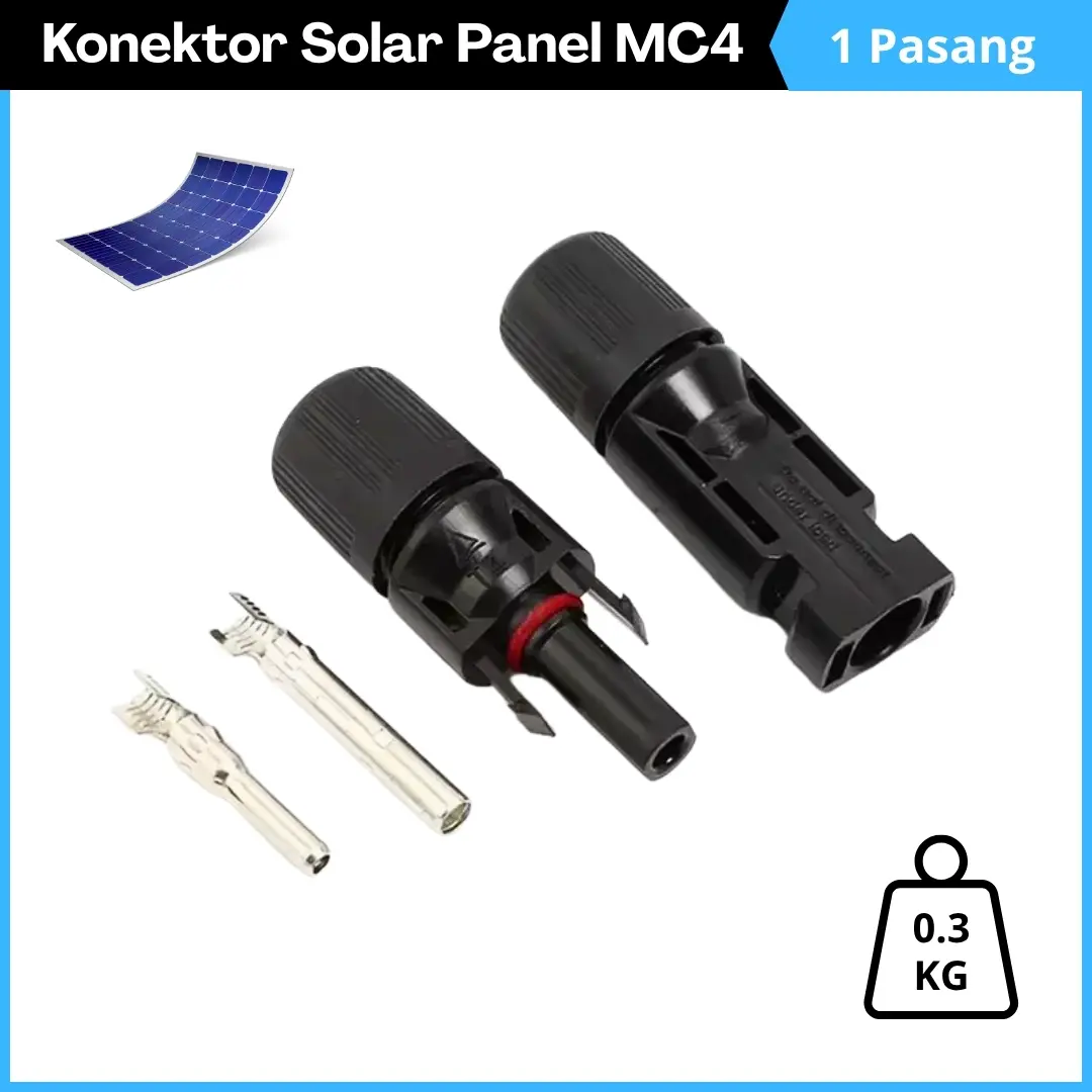Konektor MC4 Connector Solar Panel Surya Male + Female 1 Sett Sepasang