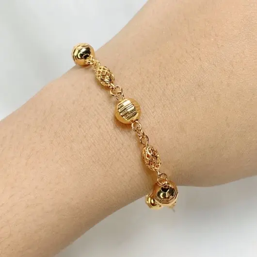 SWAN PERHIASAN GELANG Rantai Jurai Boba Wanita Anti Luntur 040
