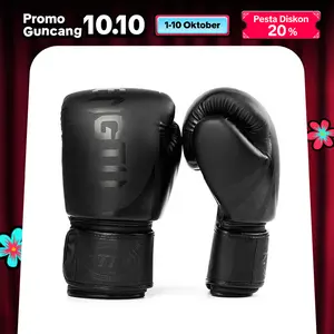 Sarung Tangan Tinju Muay Thai Kick Boxing MMA 14/12/10 OZ Hitam/Putih Taffsport untuk Dewasa - Karate