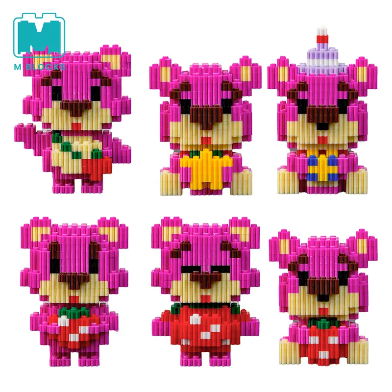 Mblocks Mainan Nano Blocks Lotso Bear Small 3D Model Bricks Blok Susun Dekorasi Hiasan Karakter Animasi,Hadiah Kado Anak Plastik Toys mini puzzle lego tiktok 0