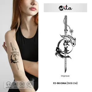 Tato temporer premium semi permanen tatto fruit ink tatto kaligrafi cina tatoo temporary