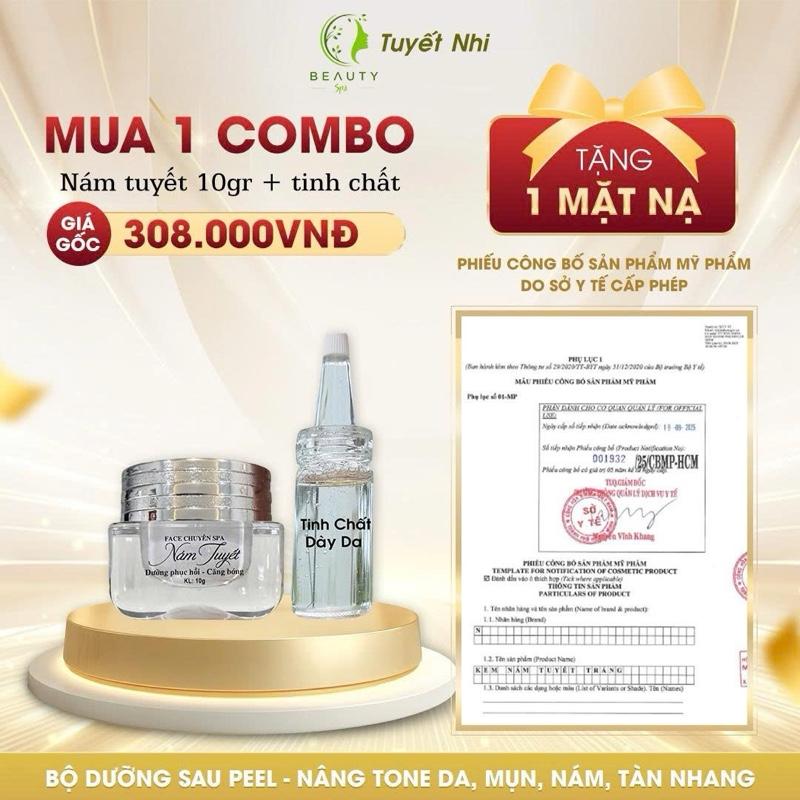 KEM PHỤC HỒI 10Gr + TINH CHẤT VỀ DA , dưỡng sau peel , căng bóng , dày da , Làm mờ thâm sạm, nám, tàn nhang, se khít lỗ chân lông - Skincare Nữ Làm Đẹp Da