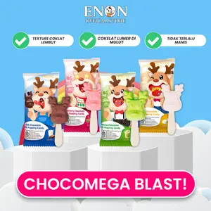 [PAKET - Choco Party Pop isi 4pcs]  ENON Chocolate With Popping Candy 15gr | Coklat Letupan Viral Halal | Snack Manis | Premium Chocolate