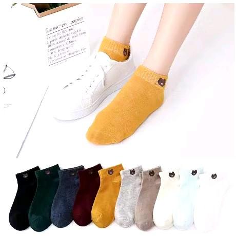 Kaos Kaki Wanita Pria Fashion Unisex Motif Beruang Kaos Kaki Wanita Kekinian 0