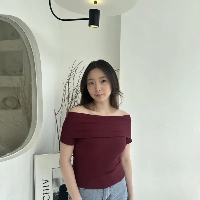 Harlier | Lisa Top | Atasan Knit Wanita Korean Top Baju Knit Wanita Lengan Pendek Sabrina Cewek 5