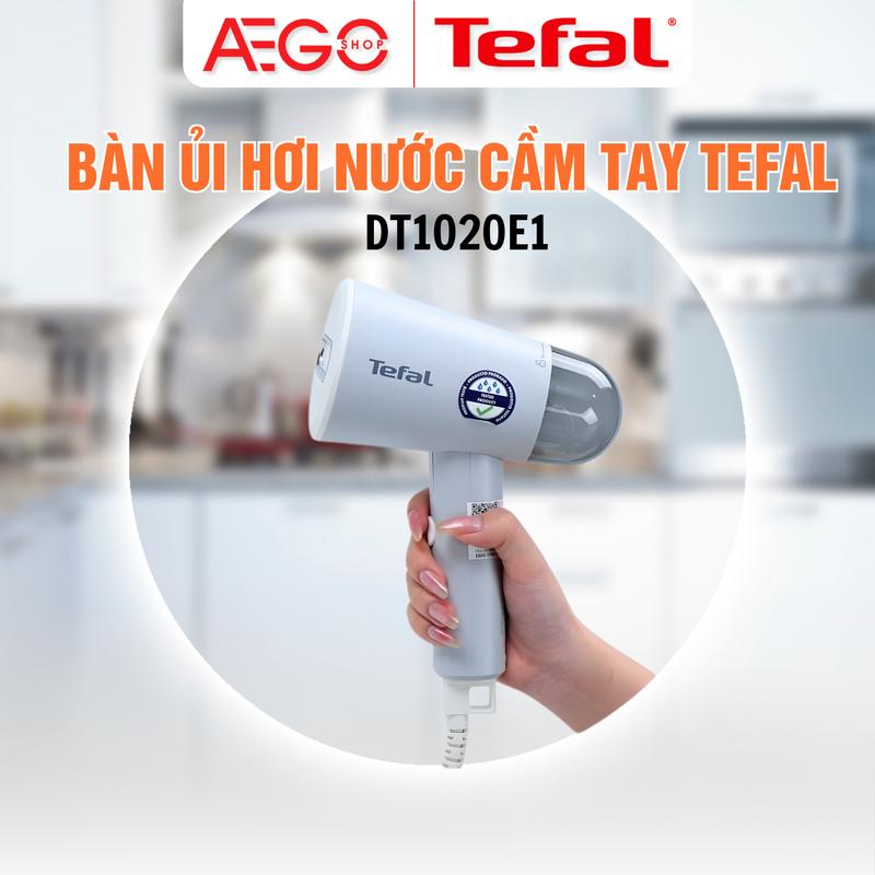 Tefal Bàn Ủi Hơi Nước Cầm Tay DT1020E1 1200W Gọn Nhẹ Nóng Nhẹn Ủi Phẳng Tức Thì Bình Nước 70ml Dây Điện 2m An Toàn Tự Ngắt Khi Quá Nhiệt