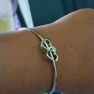 Gelang Wanita Hati Silver Puss pull Adjustabel SO