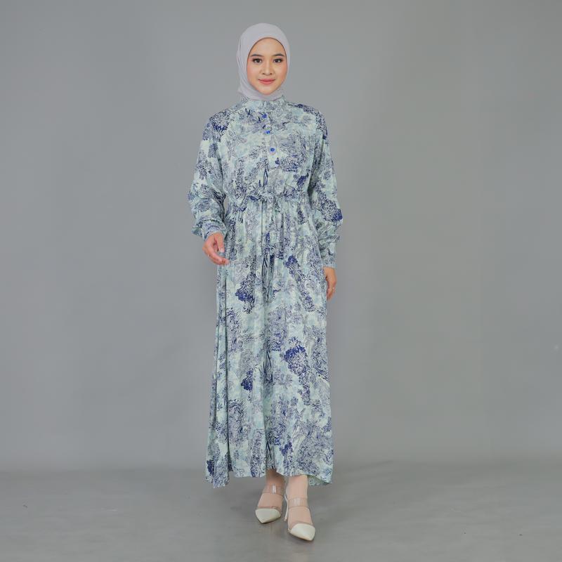 Carela Dress Gamis Rayon Pakaian Wanita Terbaru Kain Katun Mewah Nyaman 6
