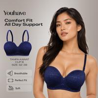 Gambar You've ( YouHave ) BH Bra Brukat Kemben Anti Slip Bra Bh Lem Silikon Silicone Sport Be Ha Balconette Bra Wanita Tanpa Kawat Busa Sedang 3 Kait 100224 - Black, 32 dari YouHave Store Kota Administrasi Jakarta Utara 1 Tokopedia