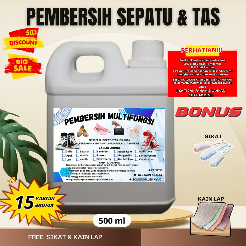 Pembersih Sepatu Multifungsi Active Foam 500Ml - Varian Aroma Banyak - Shoe 5