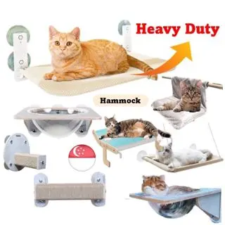 [SG SELLER] Cat Window Suction Multipurpose Hammock Hanging Kitten Wall Mount Suction Cup Hammock Bed Nest Kennel Accessories