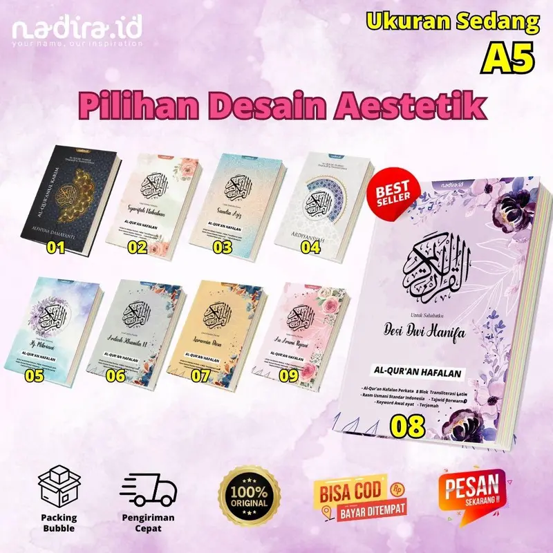 Quran Custom Nama by Nadira.id Ukuran A5 1