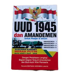 Praktis Buku UUD 1945  dan Amandemen untuk Pelajar Umum Susunan Kabinet Merah Putih Masa Bakti 2024 2029 Penjelasan Lengkap