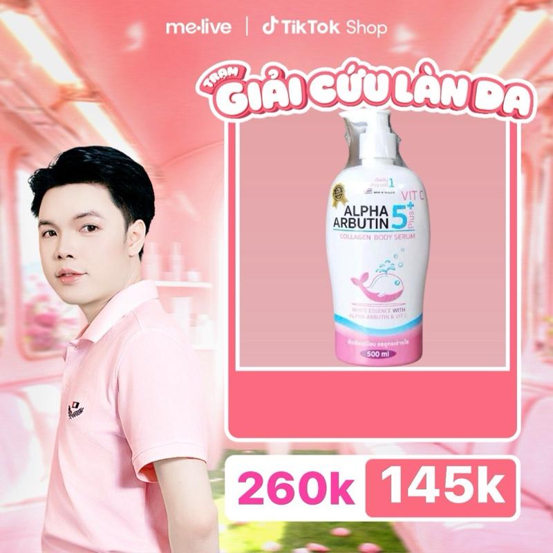 TẶNG 2V KT + MẶT NẠ PRUKSA LABORATORY DƯỠNG THỂ ALPHA ARBUTIN 5 PLUS VITC SKINCARE