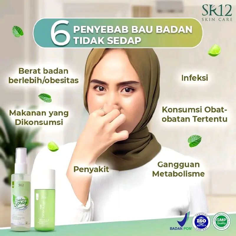 SR12 DEODORAN SPRAY MENCEGAH BAU BADAN/ BPOM 3