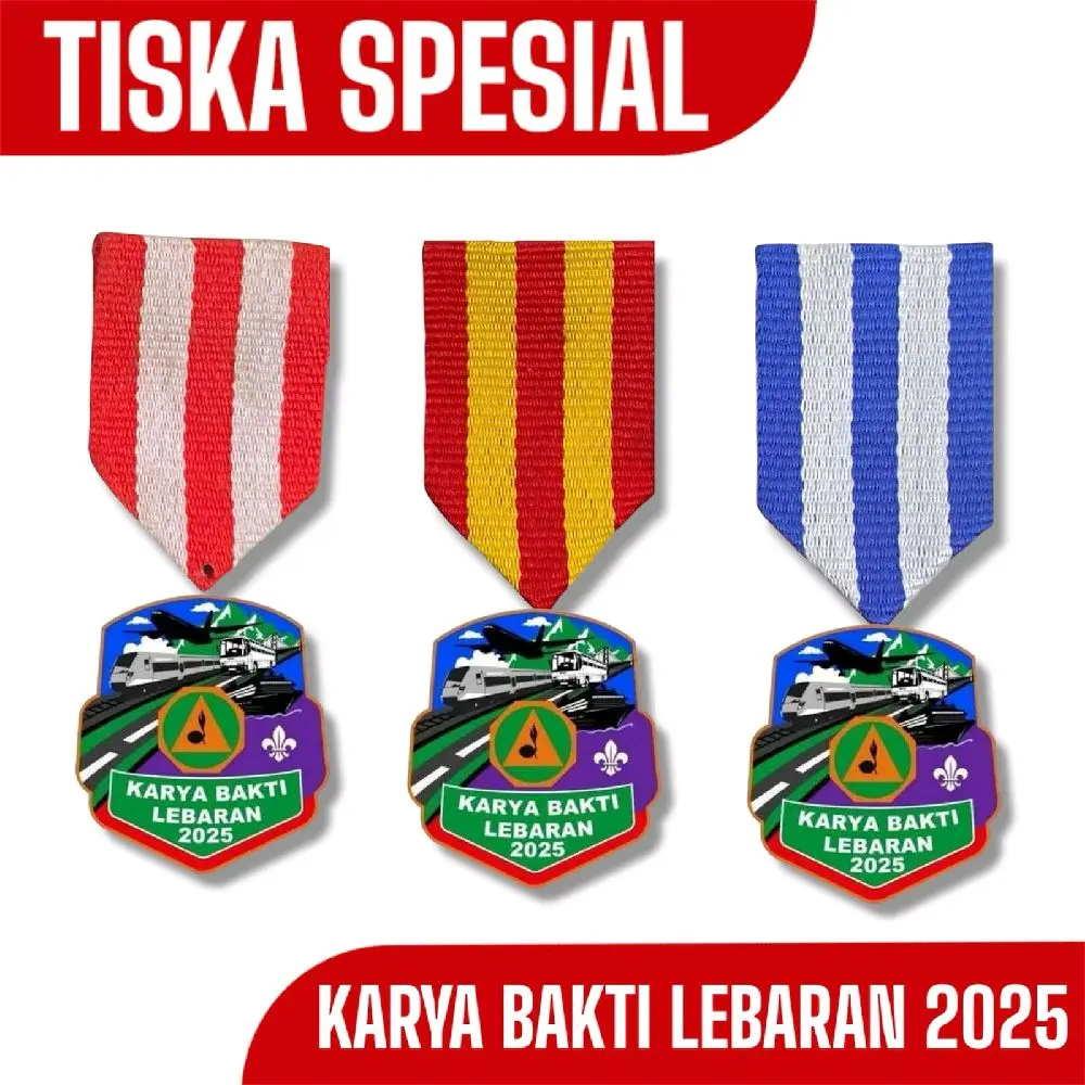Tiska Tigor pramuka custum logo kegiatan Hadiah Clips Aksesoris Bros