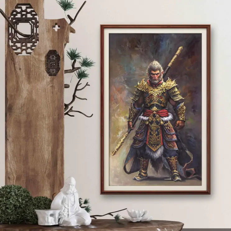 Original oil painting, texture reproduction, printmaking, tea room entrance decoration painting by Zhang Junlong