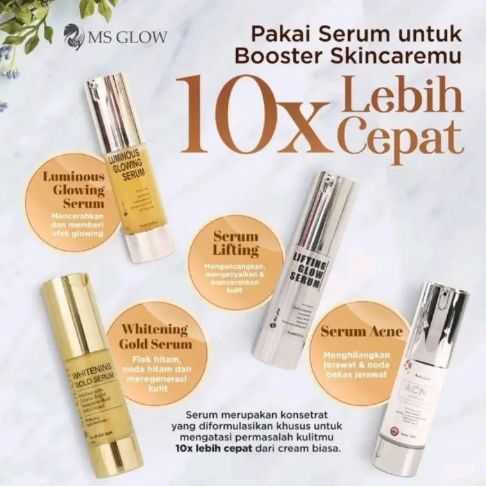 Ms Glow Serum Luminous | Whitening Gold Serum | Serum Lifting | Serum Acne | Serum WhiteCell DNA | Serum Peeling Ms Glow