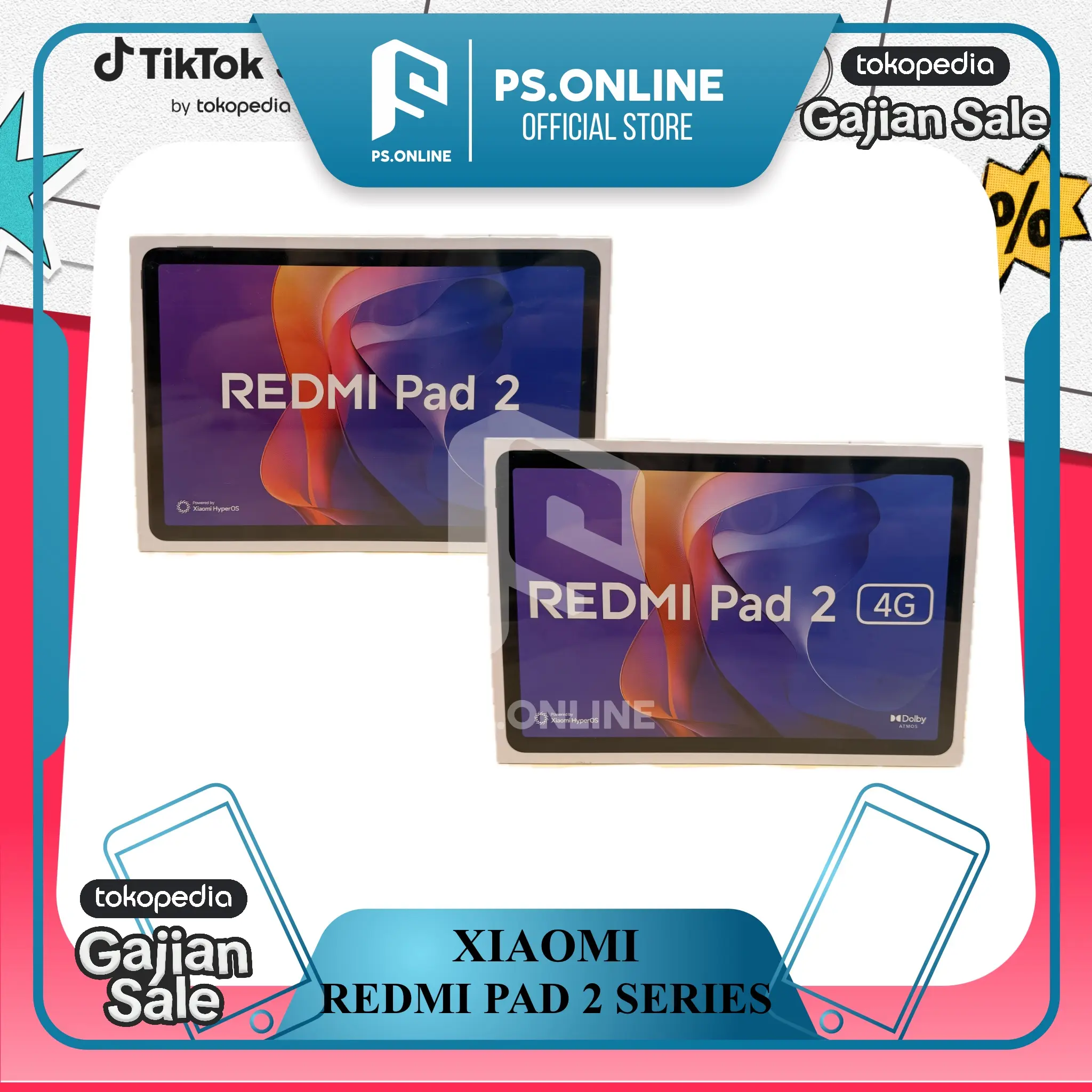 Xiaomi Redmi Pad 2 (4/128G WIFI) (4/256 4G) (6/128G 4G) | 11" Garansi Resmi 15 Bulan