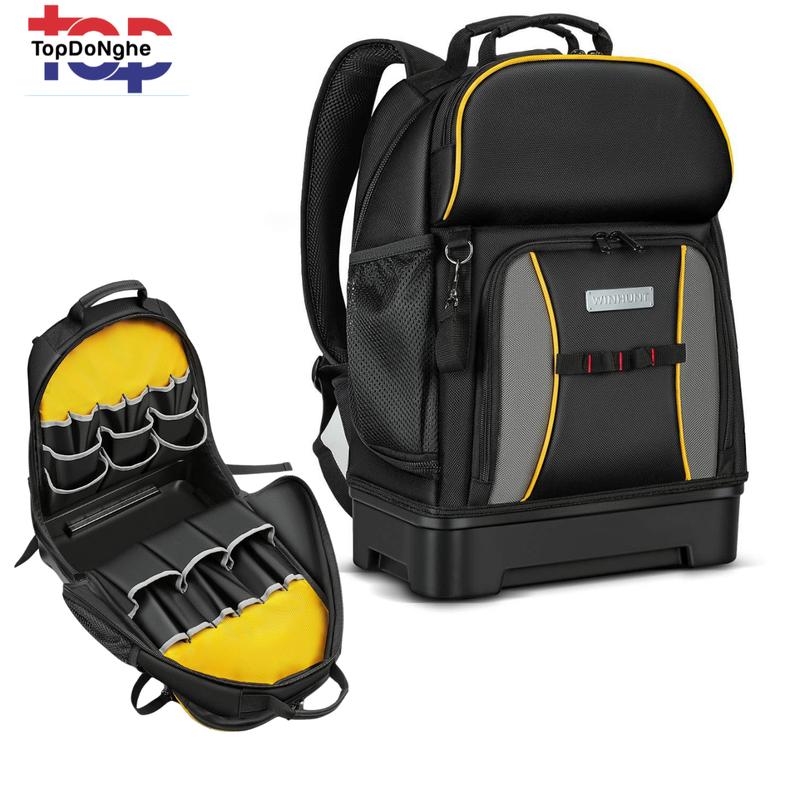  Balo đựng đồ nghề WINHUNT 179 & ACTO 221 – Balo kỹ thuật đế nhựa chống nước ngăn laptop vải Oxford siêu bền đựng dụng cụ sửa chữa điện nước 