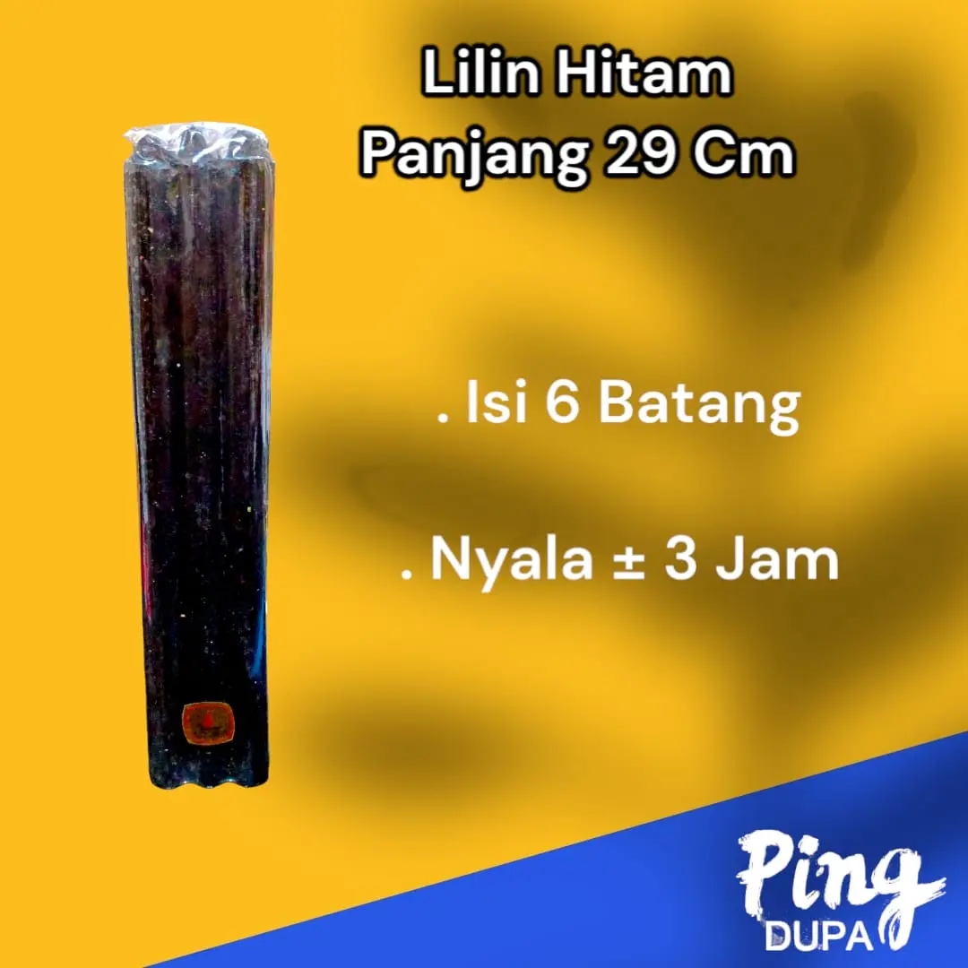 Lilin Eropa Hitam Isi 6 Batang