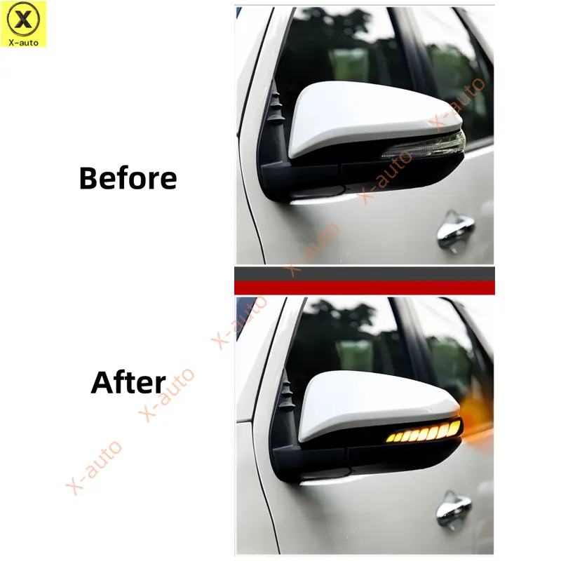 Đèn tín hiệu rẽ tuần tự LED gương Chiếu Hậu, Tương thích với Toyota Innova, Fortuner, Corolla Cross và Hilux, Gương chiếu hậu bên, Gương cánh, Gương chiếu hậu, Phụ kiện ô tô 2