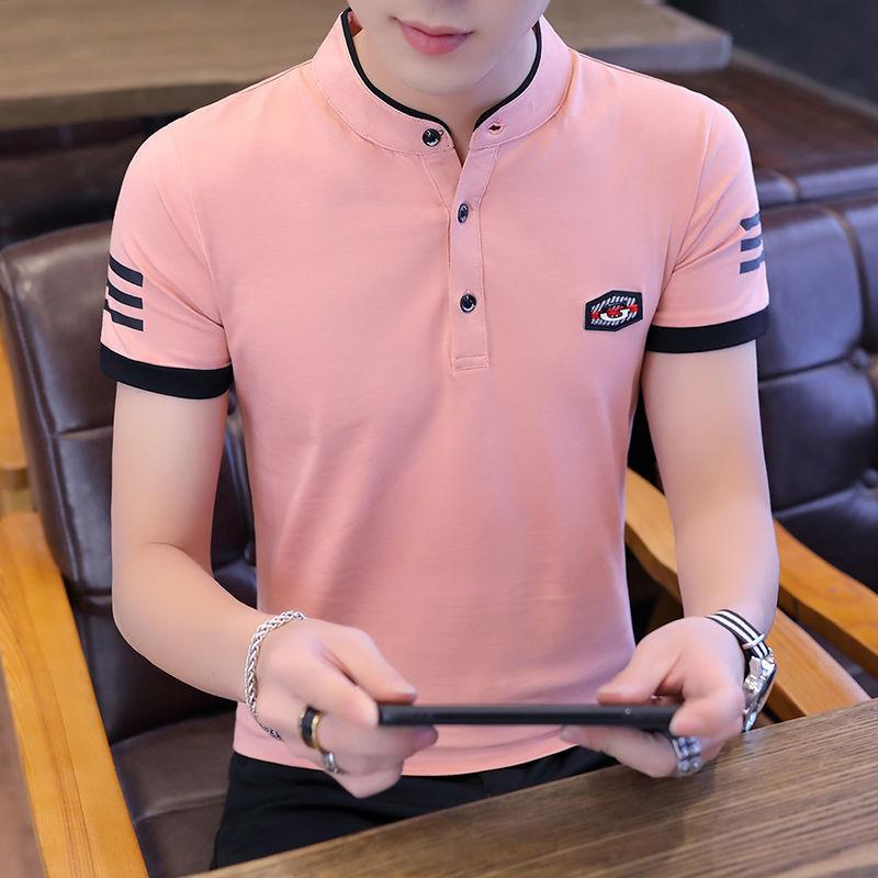 Product Introduction of Men s polo T shirt men Cotton short sleeved slim fit graphic tops men plain Korean clothing plus size 3XL s410503886 7