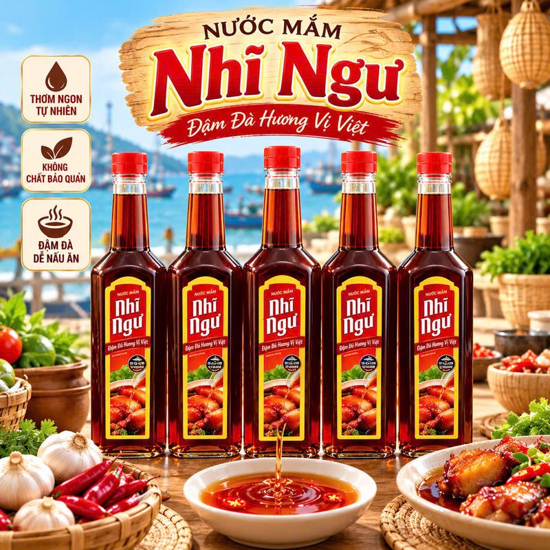 Combo 5 chai nước mắm Nhĩ Ngư Phú Quốc 750ml/chai - Đậm vị - Chất lượng cao - Tiết kiệm hơn-