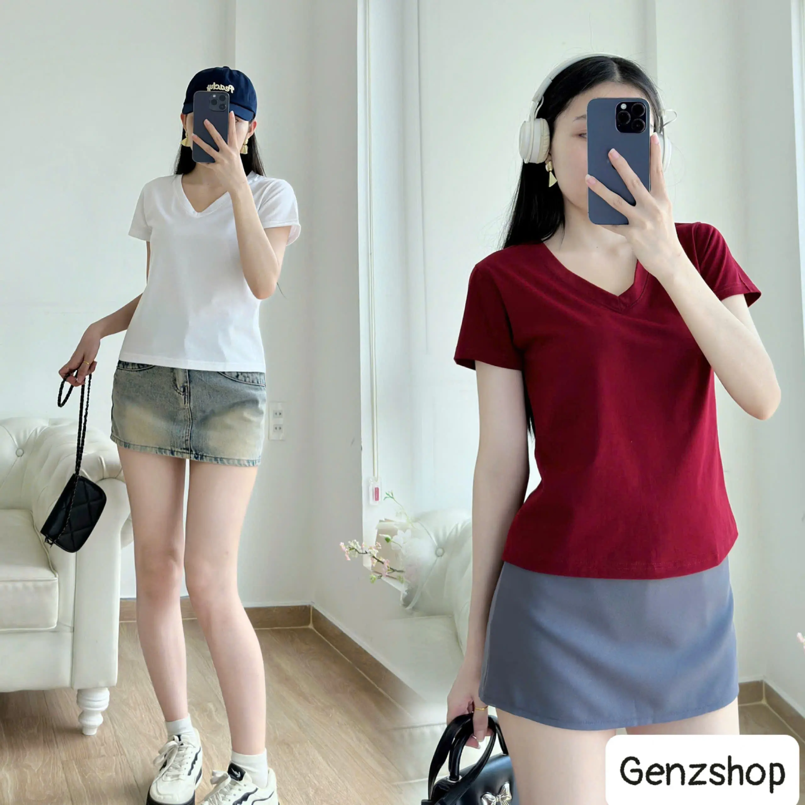 Áo Thun Mùa Hè CỔ TIM TRƠN Form Babytee Đi Chơi Đi Làm BBT26