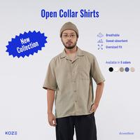 Gambar KOZE Open Collar Shirt All Color - Kemeja Kerah Terbuka Lengan Pendek Semua Warna 2.0 - BROKEN WHITE, M dari koze shop Kota Administrasi Jakarta Timur 3 Tokopedia