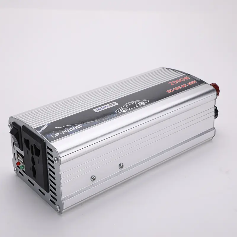 Car Power Inverter 1000Watt/2000 Watt Mobil Pure Sine Wave DC 12V 24V AC 220V Mengubah Arus Listrik Mobil 7